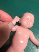 Load image into Gallery viewer, AVAILABLE Blank (unpainted) full body silicone mini kit Milly 4.5” in super soft blend with 3D skin effect
