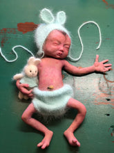 Load image into Gallery viewer, Super detailed Full body silicone premature baby in soft blend asleep 12&quot;
