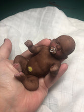 Load image into Gallery viewer, AVAILABLE full body silicone mini baby Jasmine 5” in super soft blend in biracial colour

