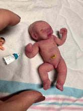 Load image into Gallery viewer, Custom Prototype full body silicone mini kit Jamie 4.5” (baby boy) in super soft blend with 3D skin effect
