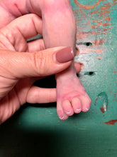 Load image into Gallery viewer, Prototype Full body silicone premature baby Ana in soft blend, asleep
