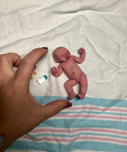 Load image into Gallery viewer, Custom Prototype full body silicone mini kit Jamie 4.5” (baby boy) in super soft blend with 3D skin effect
