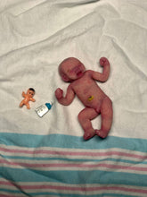 Load image into Gallery viewer, Custom Prototype full body silicone mini kit Jamie 4.5” (baby boy) in super soft blend with 3D skin effect
