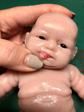 Load image into Gallery viewer, Blank (unpainted) full body silicone mini kit Vikki 9” in super soft blend with 3D skin effect
