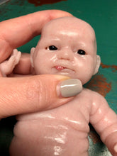 Load image into Gallery viewer, Blank (unpainted) full body silicone mini kit Vikki 9” in super soft blend with 3D skin effect
