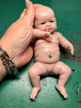 Load image into Gallery viewer, Blank (unpainted) full body silicone mini kit Vikki 9” in super soft blend with 3D skin effect
