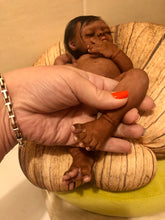 Load image into Gallery viewer, Full body silicone kit Prada 11.5” (baby girl) in super soft blend in dark biracial skin colour in super super soft platinum silicone
