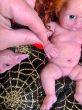 Load image into Gallery viewer, AVAILABLE prototype Little witch full body silicone baby Vikki 8” in soft blend #1 with 3D skin effect
