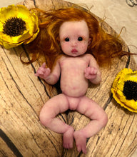 Load image into Gallery viewer, AVAILABLE full body silicone mini doll Mattie (rooted) 7”

