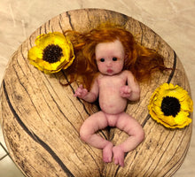 Load image into Gallery viewer, AVAILABLE full body silicone mini doll Mattie (rooted) 7”
