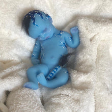 Load image into Gallery viewer, CUSTOM full body silicone mini kit Kenzo fantasy avatar inspired 8” in super soft blend (rooted)
