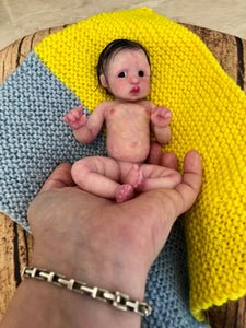 AVAILABLE full body silicone mini doll Mattie (rooted) 7”
