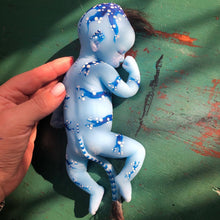 Load image into Gallery viewer, CUSTOM full body silicone mini kit Kenzo fantasy avatar inspired 8” in super soft blend (rooted)
