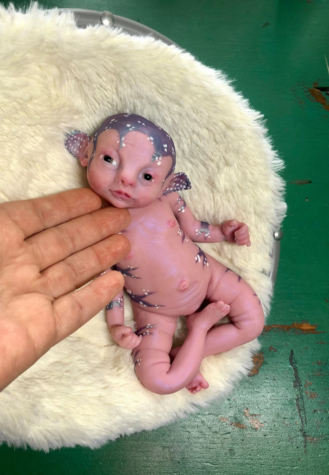 Custom Full body silicone avatar Na'vi fantasy baby doll 9.4