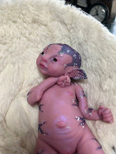 Load image into Gallery viewer, Custom Full body silicone avatar Na&#39;vi fantasy baby doll 9.4&quot;
