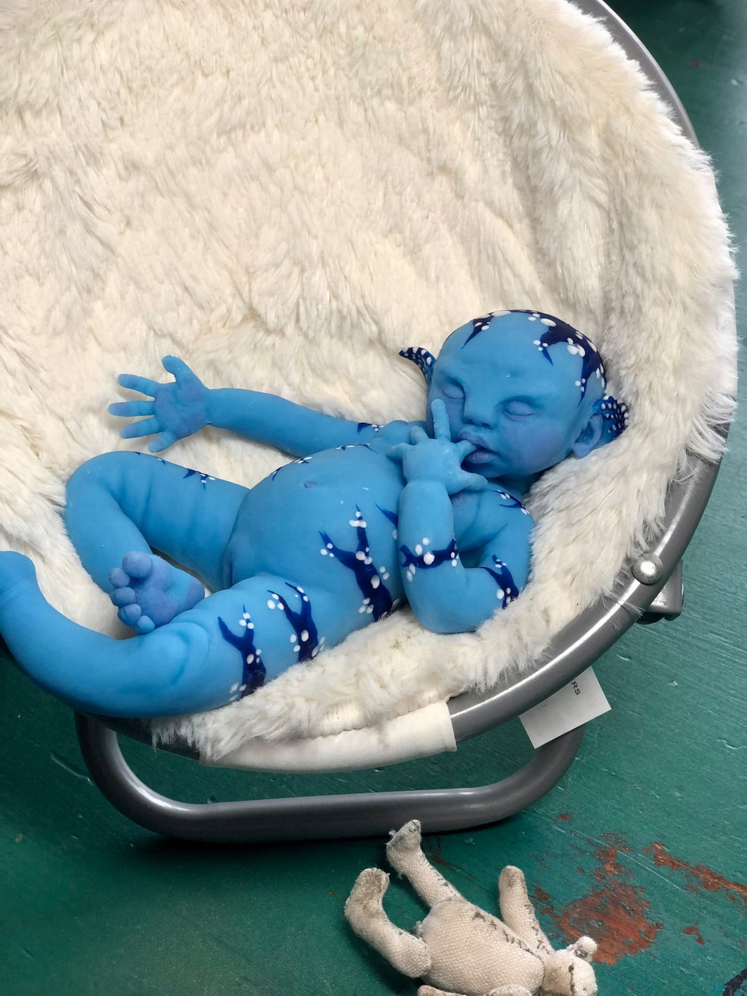 AVAILABLE super soft Full body avatar inspired silicone baby girl Didi 8.5”