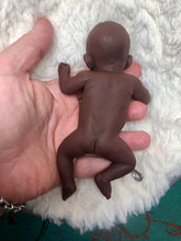 Load image into Gallery viewer, Custom AA full body silicone mini kit Jasmine 5” in super soft blend asleep bald
