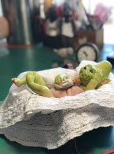 Load image into Gallery viewer, Custom Reborn fantasy vinyl baby Ozzy by Nadine Dolotova (Grinch / Werewolf / Elf inspired)
