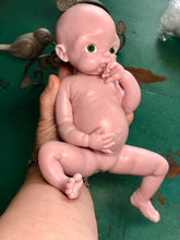 Load image into Gallery viewer, Blank (unpainted) full body silicone Willow 10” (baby girl) in soft blend in strawberry &amp; cream skin colour
