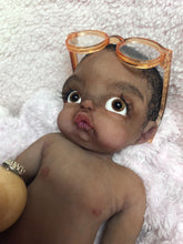 Load image into Gallery viewer, AVAILABLE full body silicone 10” doll Willow (with hair) in soft blend
