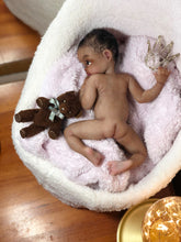 Load image into Gallery viewer, AVAILABLE full body silicone 10” doll Willow (with hair) in soft blend
