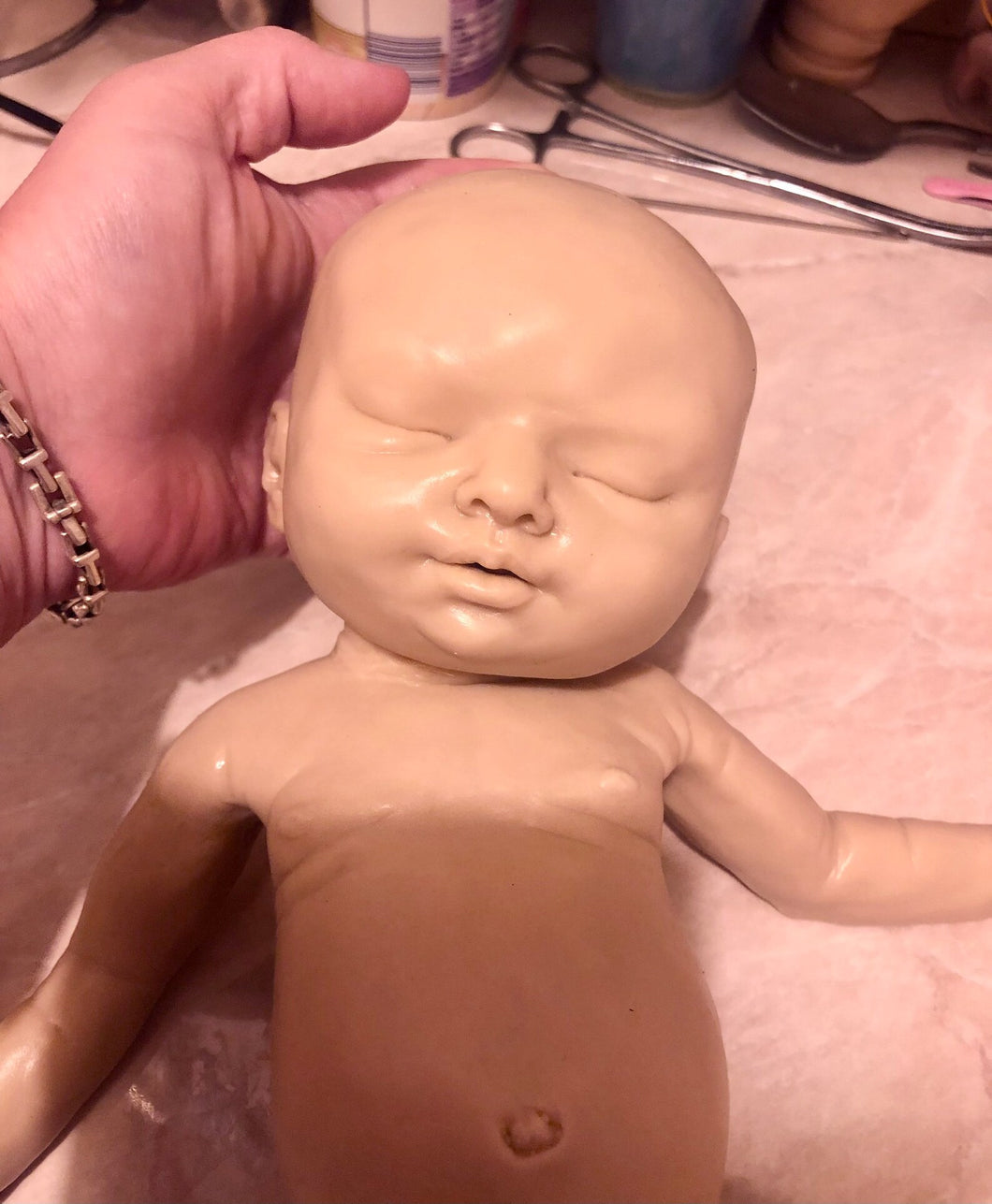 Blank full body silicone baby girl (Rain sculpt) 14” in super super soft blend