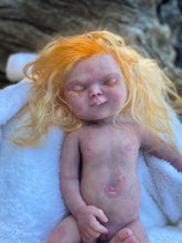 Load image into Gallery viewer, CUSTOM Prototype Full body silicone fantasy baby girl Ana in soft blend, asleep
