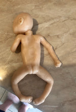 Load image into Gallery viewer, Blank (unpainted) full body silicone mini kit Steven (baby boy) in super soft blend with 3D skin effect
