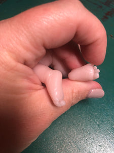 AVAILABLE Blank (unpainted) full body silicone mini kit Jasmine 5” in super soft blend with 3D skin effect