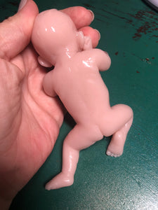 AVAILABLE Blank (unpainted) full body silicone mini kit Jasmine 5” in super soft blend with 3D skin effect