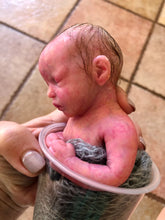 Load image into Gallery viewer, Custom prototype full body silicone mini kit Kenzo 8” in super soft blend with 3D skin effect ROOTED
