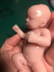 AVAILABLE Blank (unpainted) full body silicone mini kit Jasmine 5” in super soft blend with 3D skin effect