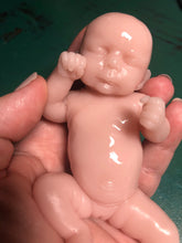 Load image into Gallery viewer, AVAILABLE Blank (unpainted) full body silicone mini kit Jasmine 5” in super soft blend with 3D skin effect
