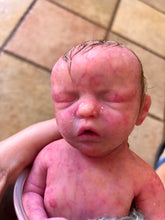 Load image into Gallery viewer, Custom prototype full body silicone mini kit Kenzo 8” in super soft blend with 3D skin effect ROOTED
