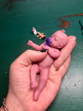 Load image into Gallery viewer, full body silicone mini kit Milly 4.5” in super soft blend asleep bald
