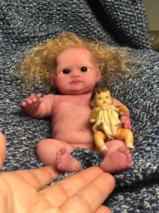 AVAILABLE Prototype full body silicone mini kit Vikki 8” in soft blend #1 with 3D skin effect