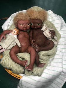 AVAILABLE Award winning Full body silicone mini baby girl Toni awake 6.5" PRICE is for ONE baby