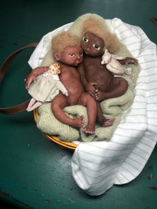 AVAILABLE Award winning Full body silicone mini baby girl Toni awake 6.5" PRICE is for ONE baby