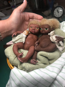 AVAILABLE Award winning Full body silicone mini baby girl Toni awake 6.5" PRICE is for ONE baby