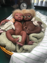 Load image into Gallery viewer, AVAILABLE Award winning Full body silicone mini baby girl Toni awake 6.5&quot; PRICE is for ONE baby
