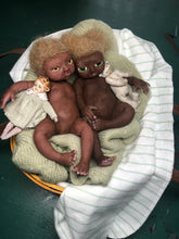 Load image into Gallery viewer, AVAILABLE Award winning Full body silicone mini baby girl Toni awake 6.5&quot; PRICE is for ONE baby
