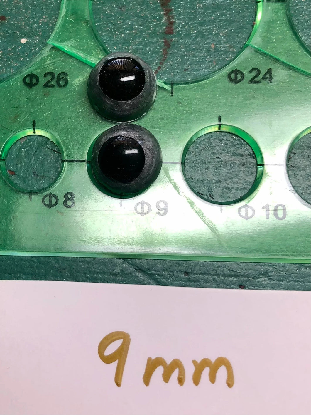 Fantasy silver Dolls eyes 9 mm