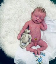 Load image into Gallery viewer, Custom full body silicone mini kit Kenzo 8” in super soft blend with 3D skin effect ROOTED
