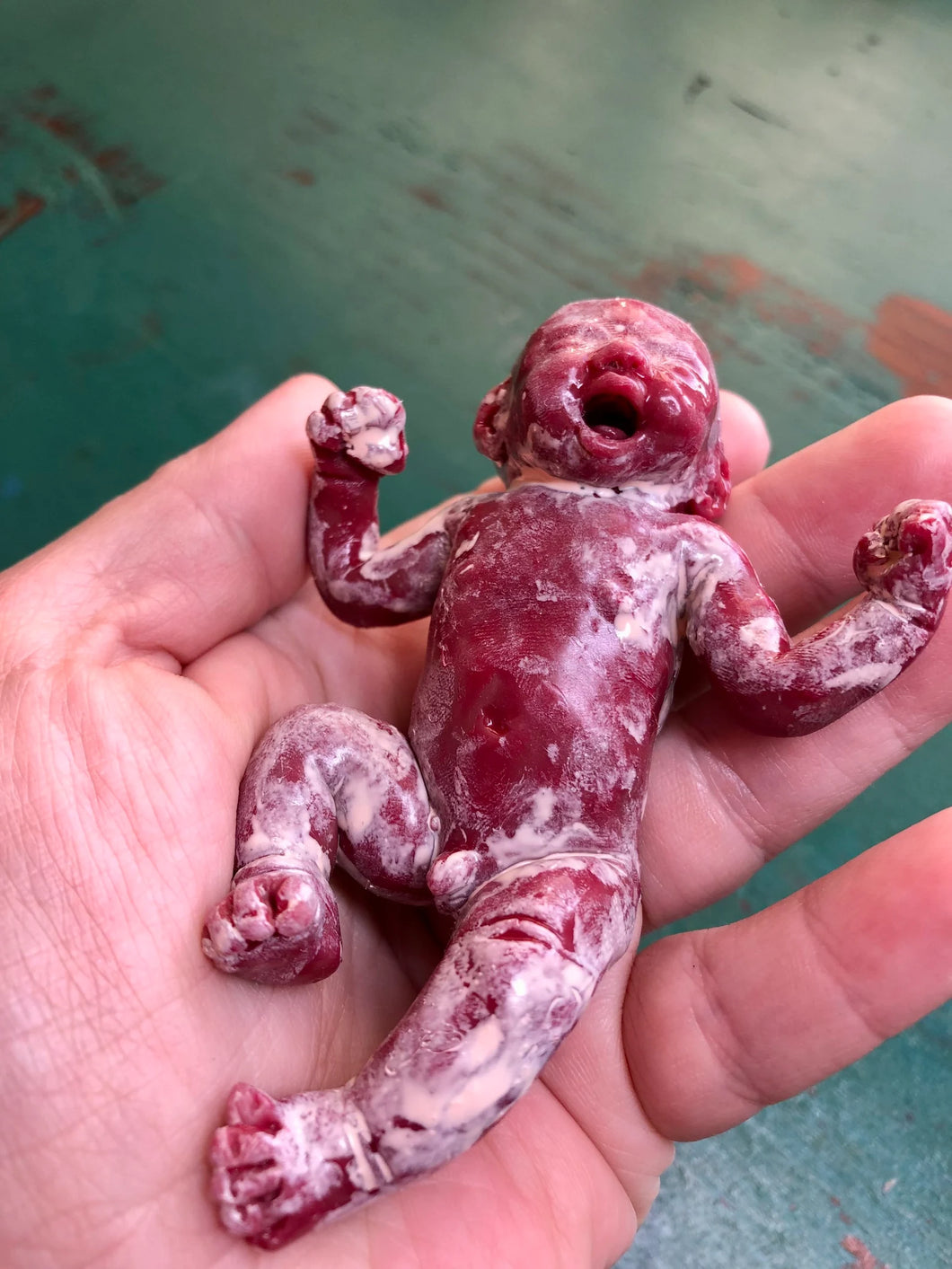 AVAILABLE full body silicone mini kit Jimmy 4.5” (baby boy) in soft blend with vernix effect