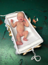 Load image into Gallery viewer, Custom full body silicone mini baby Lucas in soft blend asleep bald
