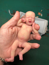 Load image into Gallery viewer, Custom full body silicone mini baby Lucas in soft blend asleep bald
