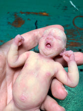 Load image into Gallery viewer, Custom Special full body silicone mini baby Lucas in soft blend asleep bald
