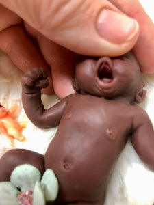 AVAILABLE boo boo AA full body silicone mini kit Jamie 4.5” (baby boy) in super soft blend