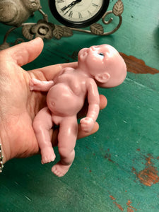 Blank (unpainted) full body silicone Laney 6” (baby girl) in soft blend in strawberry & cream skin colour