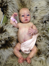 Load image into Gallery viewer, Custom reborn baby doll with rooted or painted hair
